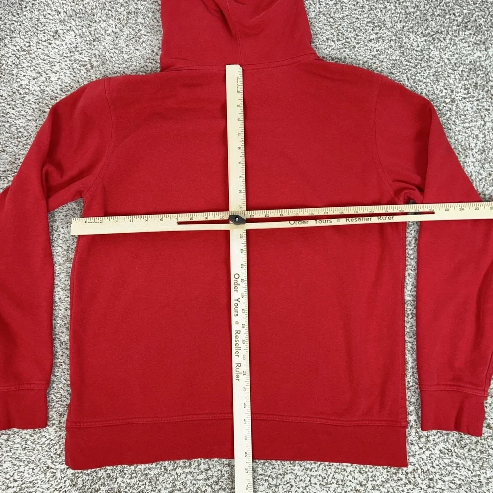 The North‎ Face Hoodie Mens Large Red Pullover Fleece Sweatshirt Logo Outdoor